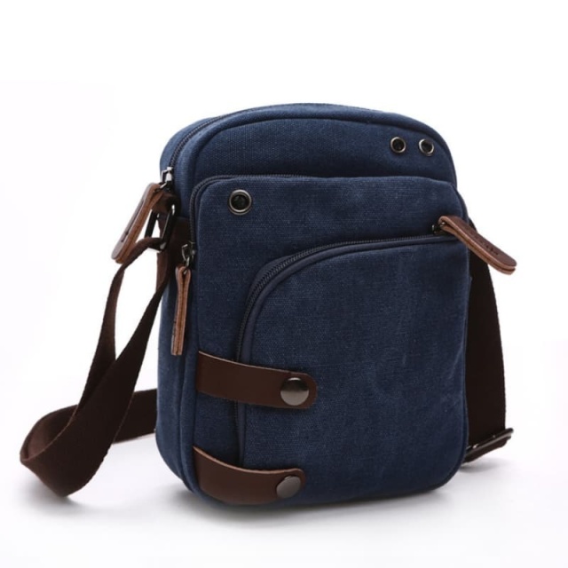 Canvas Crossbody Bag With Multiple Compartments, Portable Travel Bag, Shoulder Bag