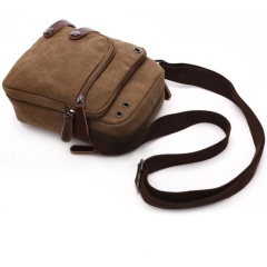 Canvas Crossbody Bag With Multiple Compartments, Portable Travel Bag, Shoulder Bag