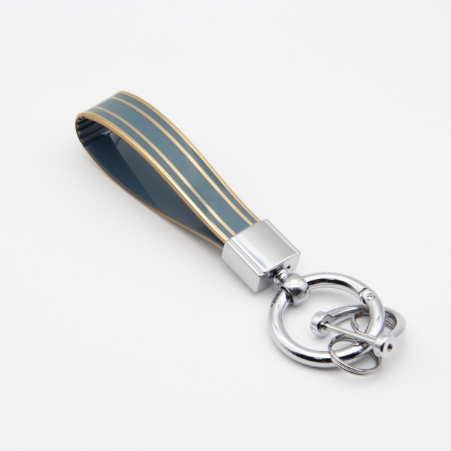 Metal Keychain Zinc Alloy Key Ring Pendant With Gold-Edged Key Chain