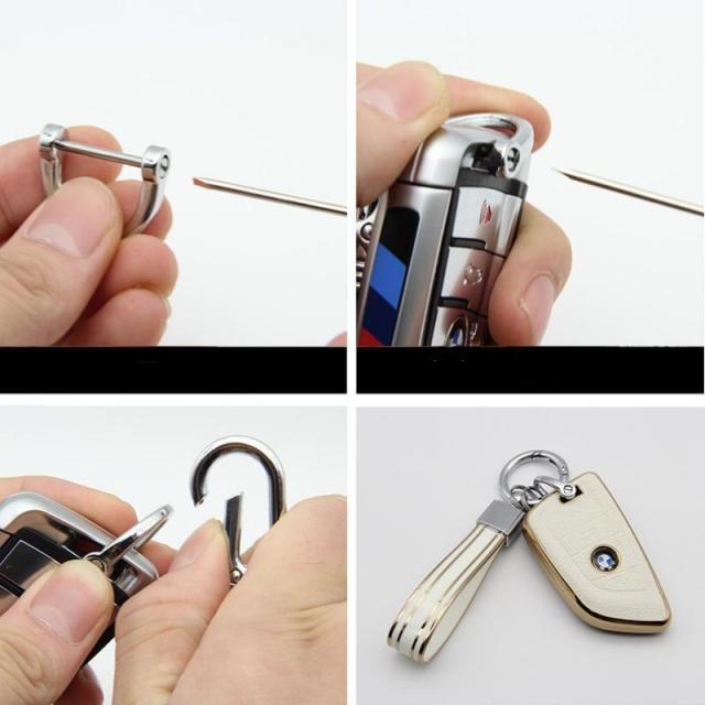 Metal Keychain Zinc Alloy Key Ring Pendant With Gold-Edged Key Chain