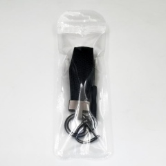 Light Luxury Metal & Leather Keychain / Key Ring — Spring-Ring Pendant Accessory