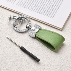 Rhinestone-Encrusted Bow Hand Rope Keychain Pendant For Women's Bag Decoration