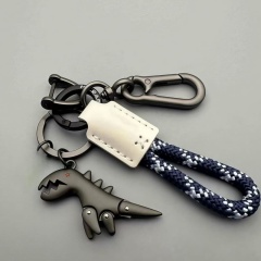 Cute Cartoon Dinosaur Cowhide Keychain, Exquisite Car Key Chain