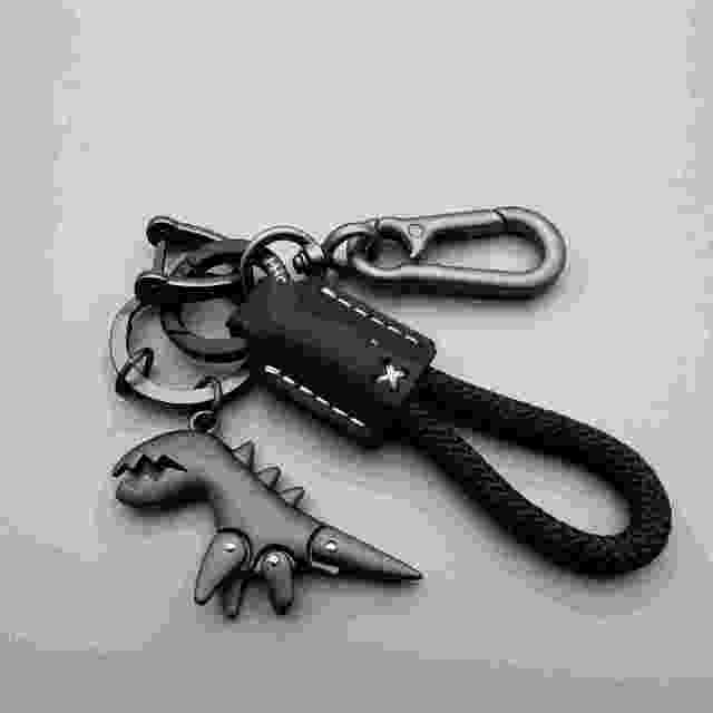 Cute Cartoon Dinosaur Cowhide Keychain, Exquisite Car Key Chain