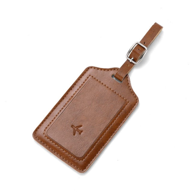 Thickened PU Leather Soft Boarding Pass Luggage Tag