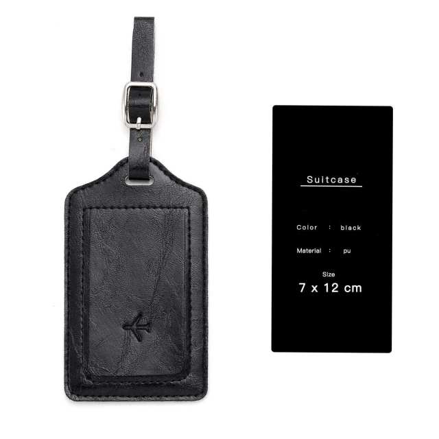 Thickened PU Leather Soft Boarding Pass Luggage Tag