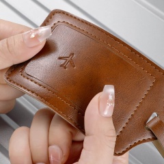 Thickened PU Leather Soft Boarding Pass Luggage Tag