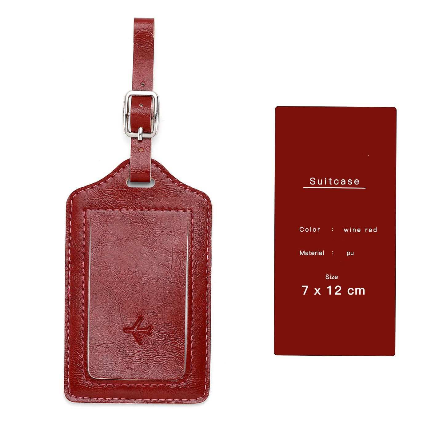 Thickened PU Leather Soft Boarding Pass Luggage Tag