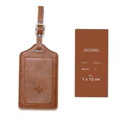 Thickened PU Leather Soft Boarding Pass Luggage Tag