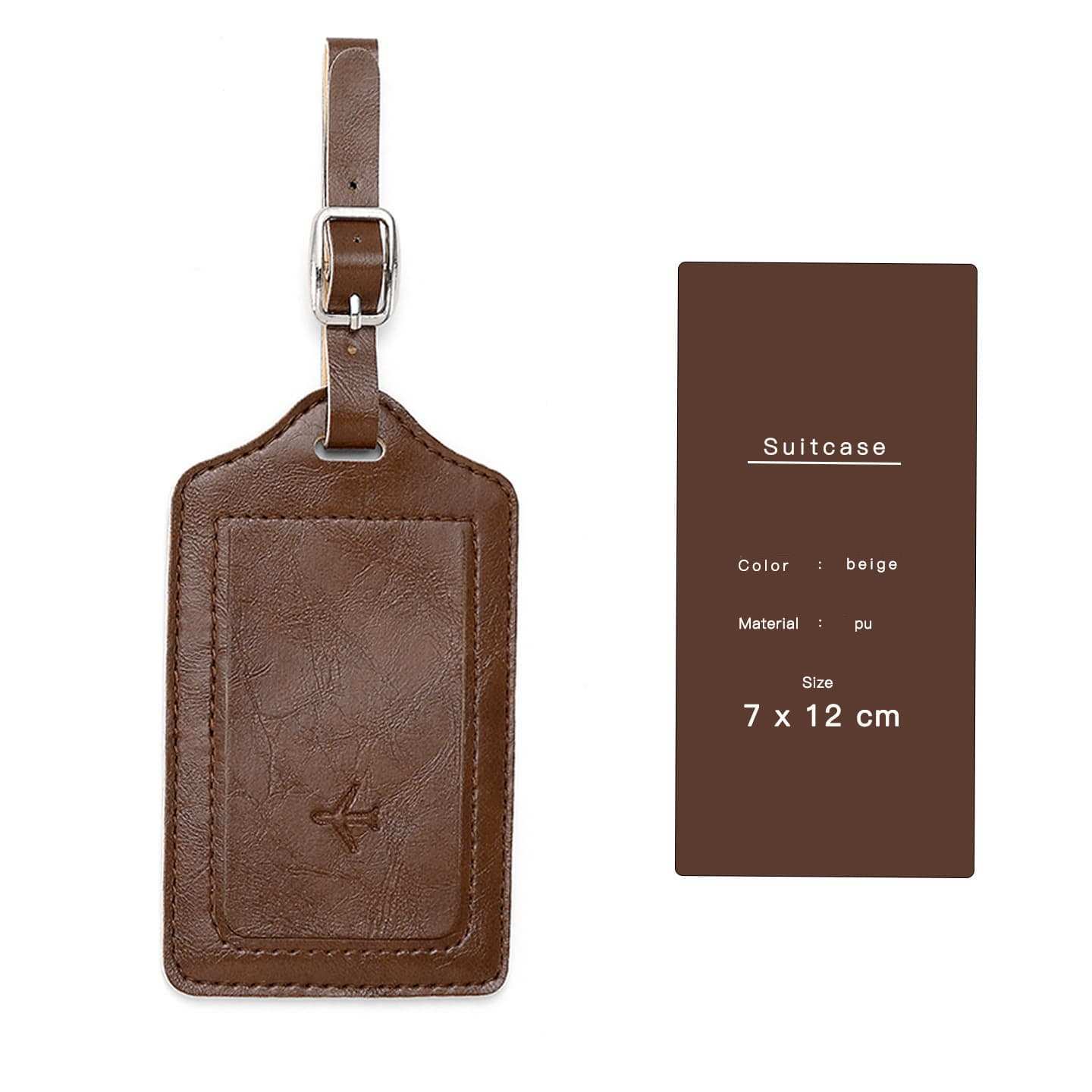 Thickened PU Leather Soft Boarding Pass Luggage Tag