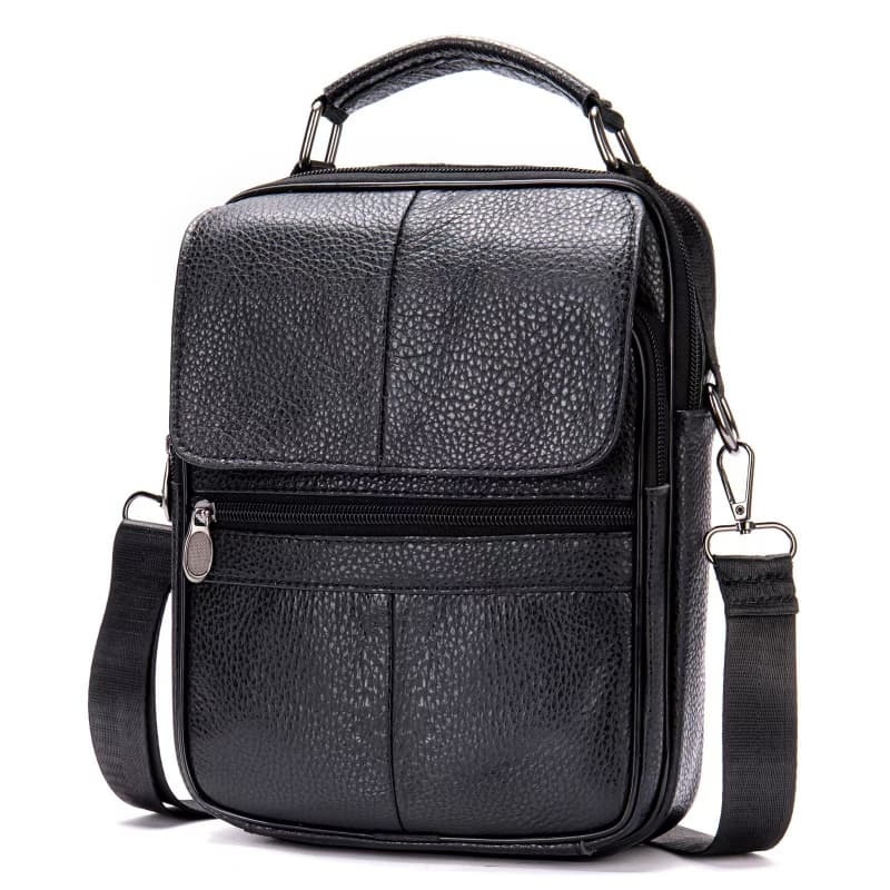 Genuine Leather Men's Shoulder Bag Crossbody Bag, Top-layer Cowhide Men's Handbag