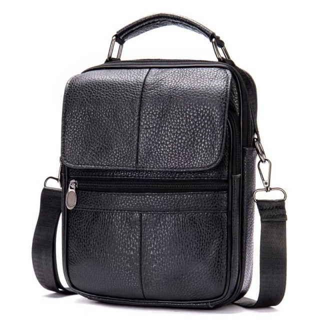 Genuine Leather Men's Shoulder Bag Crossbody Bag, Top-layer Cowhide Men's Handbag