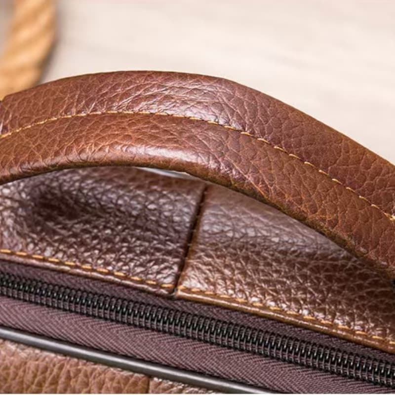 Genuine Leather Men's Shoulder Bag Crossbody Bag, Top-layer Cowhide Men's Handbag