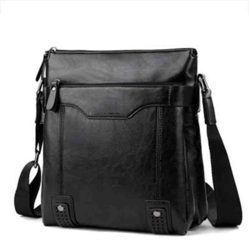 Men's Shoulder Bag, Crossbody Bag, Business Soft Leather Messenger Bag For Men