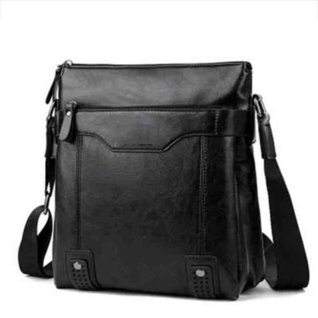 Men's Shoulder Bag, Crossbody Bag, Business Soft Leather Messenger Bag For Men