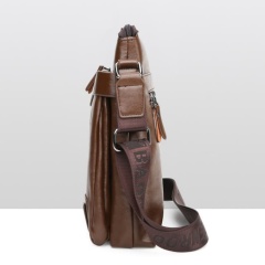 Men's Shoulder Bag, Crossbody Bag, Business Soft Leather Messenger Bag For Men