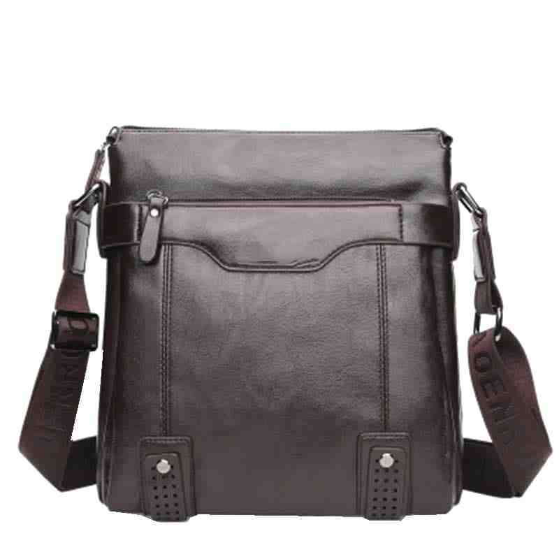 Men's Shoulder Bag, Crossbody Bag, Business Soft Leather Messenger Bag For Men