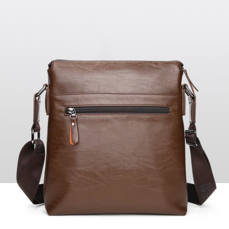 Men's Shoulder Bag, Crossbody Bag, Business Soft Leather Messenger Bag For Men