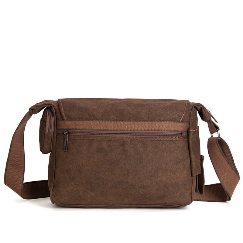 Large-Capacity Shoulder Bag, Canvas Crossbody Bag, Men's Casual Bag, Retro Canvas Bag