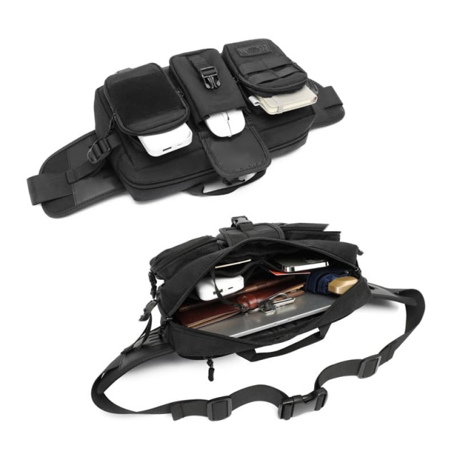 Waist Bag Tactical Chest Bag Large Capacity Waterproof Multifunctional Outdoor Sports Crossbody Bag