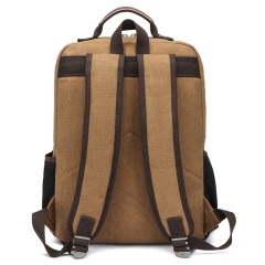 Wear-Resistant Canvas Backpack, Commuter Laptop Bag, Hiking Bag, Multi-Pocket Portable Washed Canvas Bag