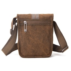 Men's Casual Canvas Shoulder Crossbody Bag, Versatile Retro Canvas Bag