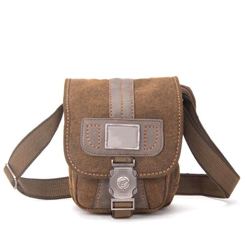 Men's Casual Canvas Shoulder Crossbody Bag, Versatile Retro Canvas Bag