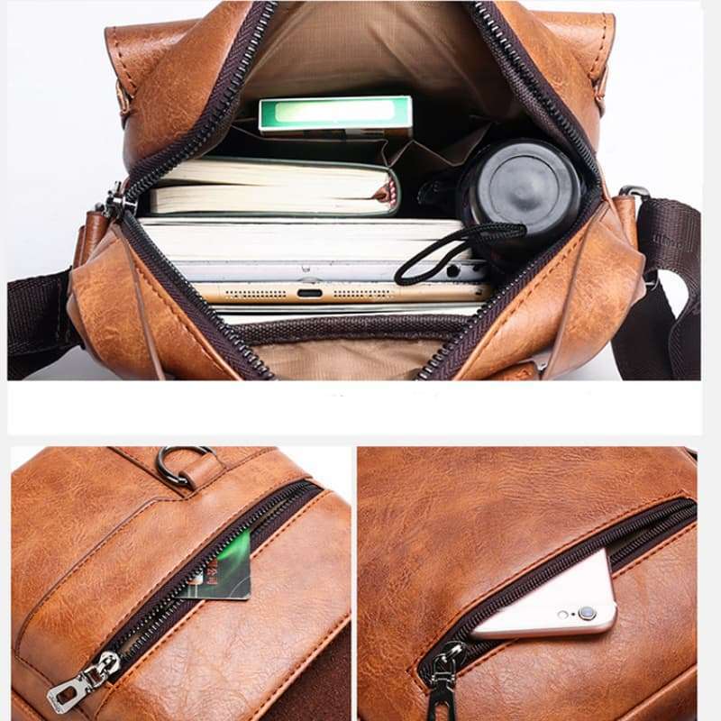 Men's Crossbody Bag, Retro Business Style Shoulder Bag