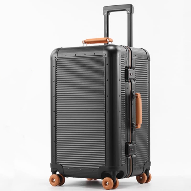 Large Capacity Aluminum Frame Suitcase, 24-inch Men's Business Travel Trolley Password Case