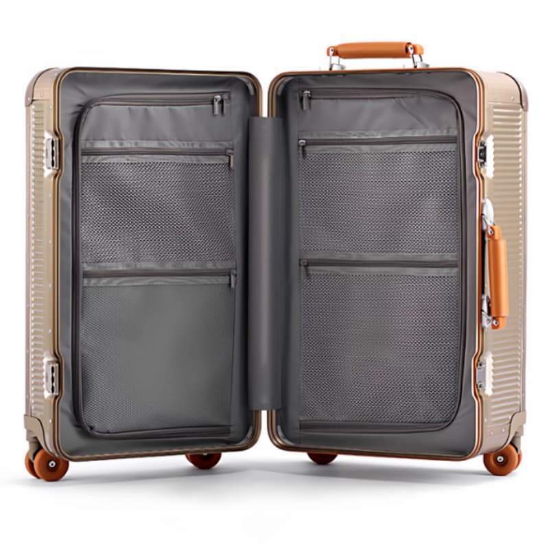 Large Capacity Aluminum Frame Suitcase, 24-inch Men's Business Travel Trolley Password Case