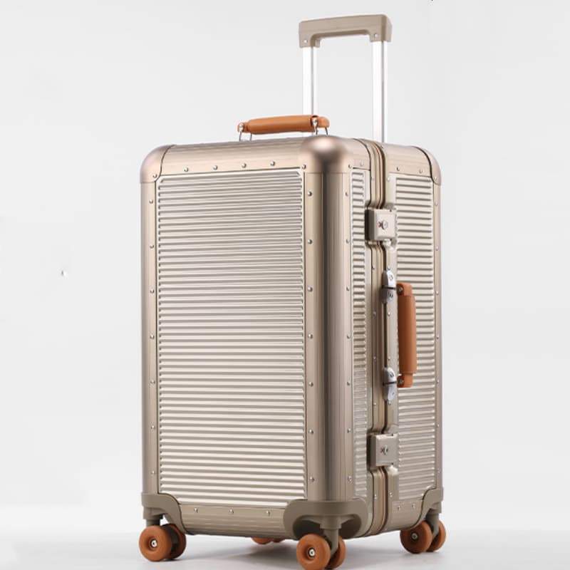 Large Capacity Aluminum Frame Suitcase, 24-inch Men's Business Travel Trolley Password Case