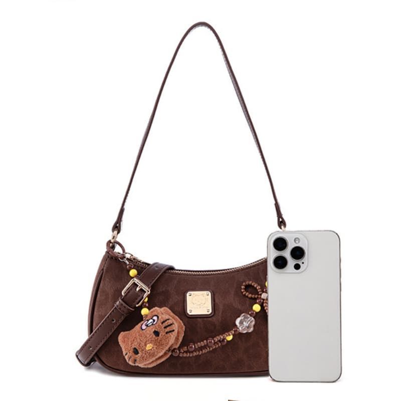 New Retro Leopard Print Crescent Bag, Crossbody, Handheld, Underarm & Single Shoulder Bag