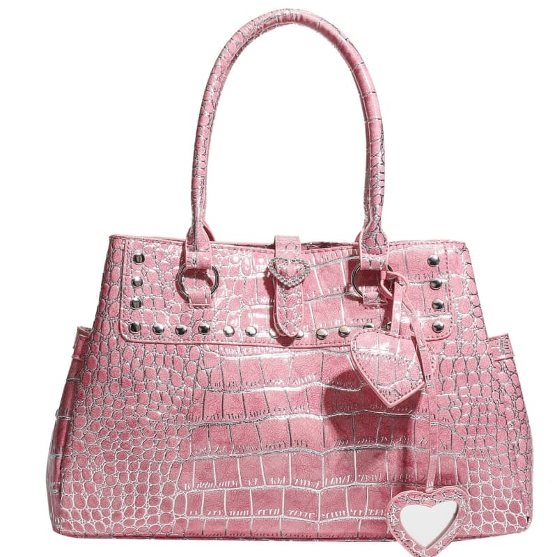 Crocodile Pattern Large-Capacity Lady Handheld Briefcase Single Shoulder Handbag