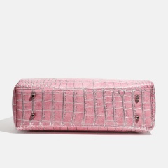 Crocodile Pattern Large-Capacity Lady Handheld Briefcase Single Shoulder Handbag