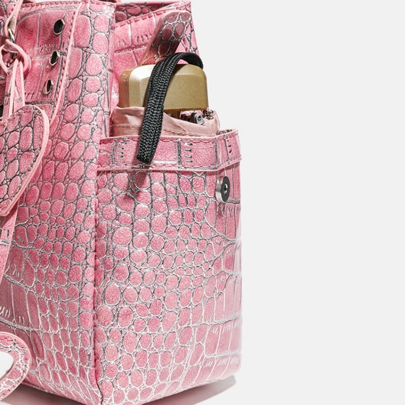 Crocodile Pattern Large-Capacity Lady Handheld Briefcase Single Shoulder Handbag