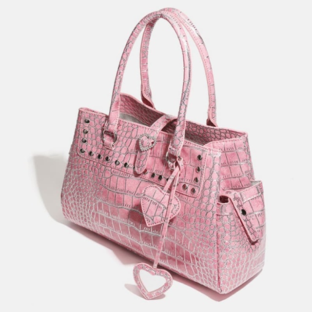 Crocodile Pattern Large-Capacity Lady Handheld Briefcase Single Shoulder Handbag