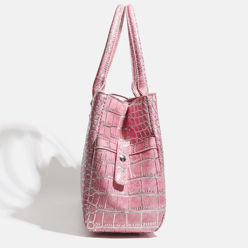Crocodile Pattern Large-Capacity Lady Handheld Briefcase Single Shoulder Handbag
