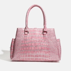 Crocodile Pattern Large-Capacity Lady Handheld Briefcase Single Shoulder Handbag