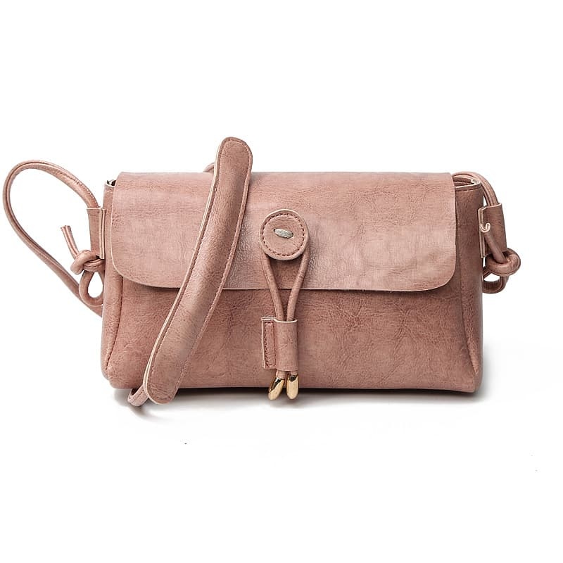 Korean-Style Square Crossbody Bag For Women, Made Of Oil Wax Leather, Fashionable Shoulder Bag