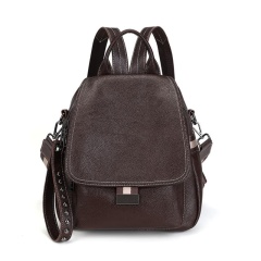 New Style PU Women's Bag, Flap Large-Capacity Backpack, Soft Leather Travel Bag