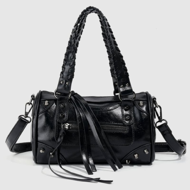 Fashion Rivet Pillow Bag, Bowling Bag, Motorcycle Bag, Women's Handbag, Shoulder Bag & Crossbody Bag