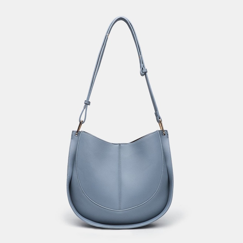 Soft Leather Women's Saddle Bag, Large Capacity Shoulder & Crossbody Bucket Bag