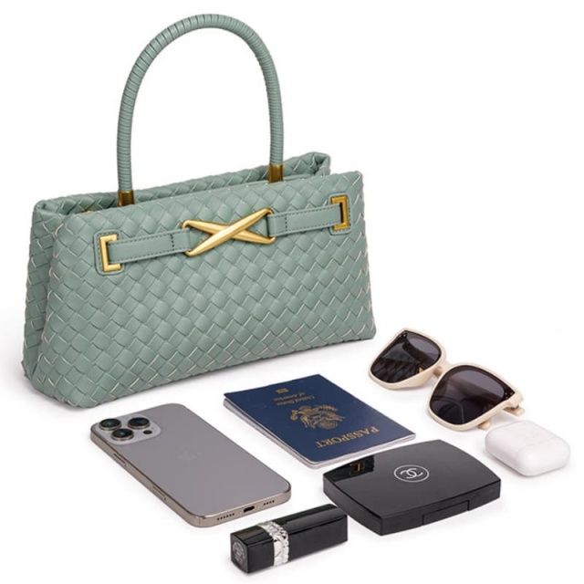 Woven Handbag, Shoulder & Crossbody Bag for Women, Large Capacity Fashion Purse
