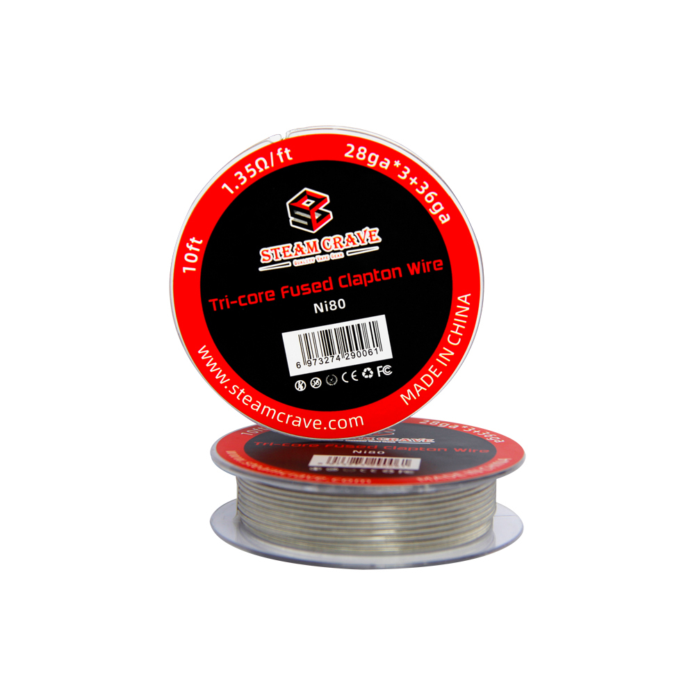 Spool-02:Tri-core fused Clapton NI80 28*3+36 ( 10 feet loop )
