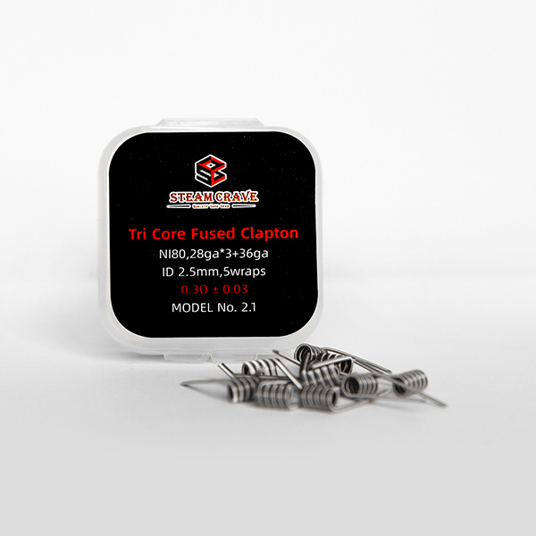 Tri core fused Clapton NI80 28*3+36 Pre-build Coil (10pcs/pack)