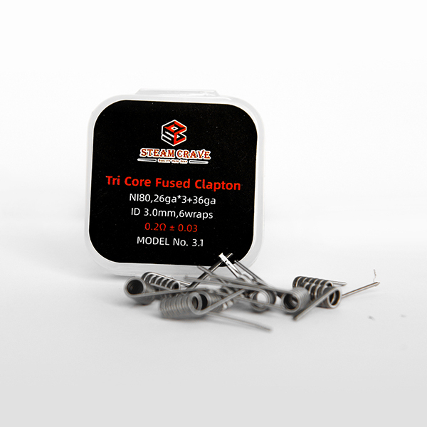 Tri core fused Clapton NI80 26*3+36  Pre-build Coil (10pcs/pack)