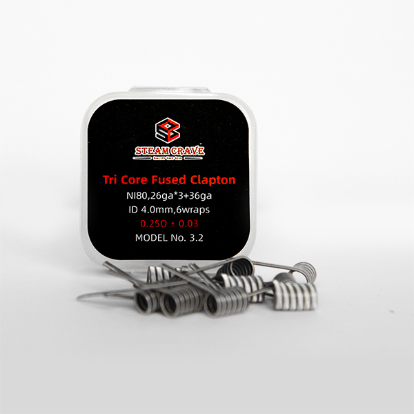Tri core fused Clapton NI80 26*3+36  Pre-build Coil (10pcs/pack)