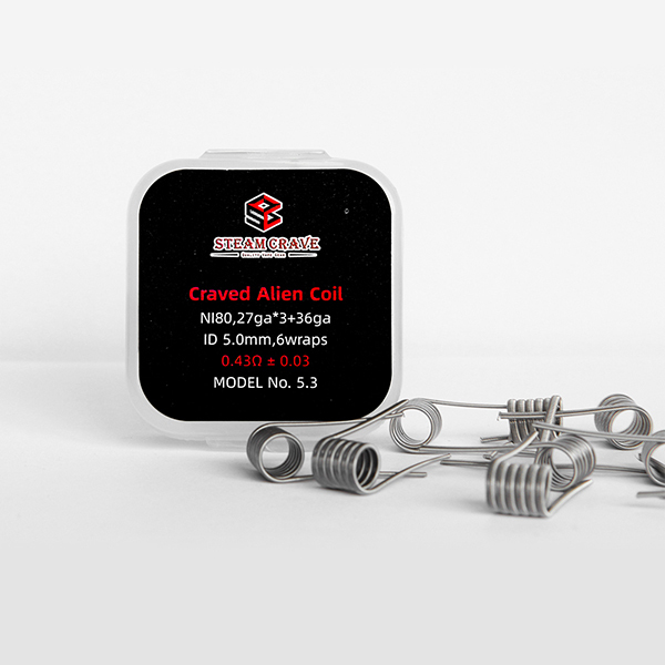 Tri-core Craved Alien NI80 27*3+36  Pre-build Coil (10pcs/pack)