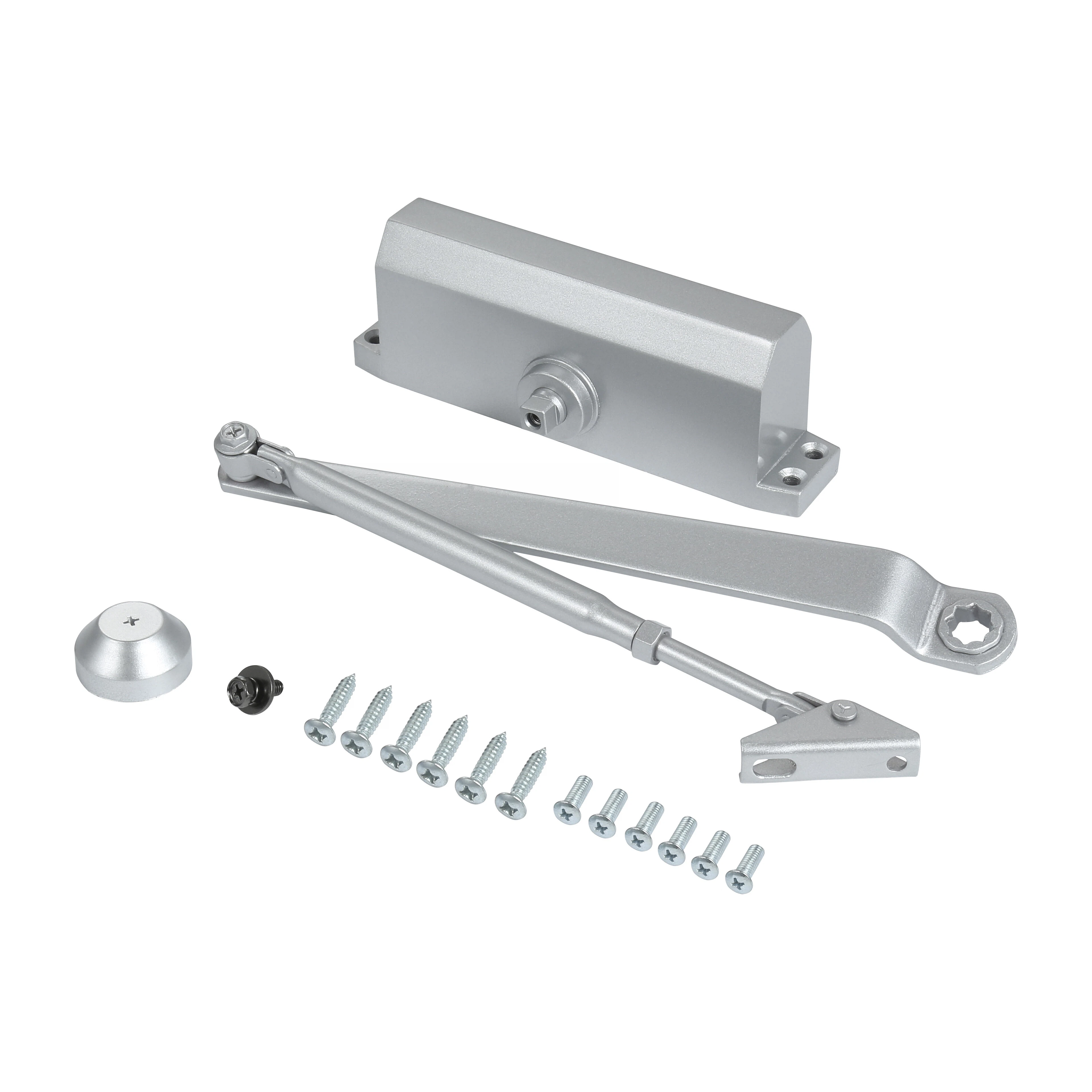 Automatic Door Closer | Soft Close Door Closer, Quiet Anti-Slam Hydraulic Buffer with Finger Protection, Aluminum Alloy, Max 85kg (187lbs), 188mm Hole Spacing, G802