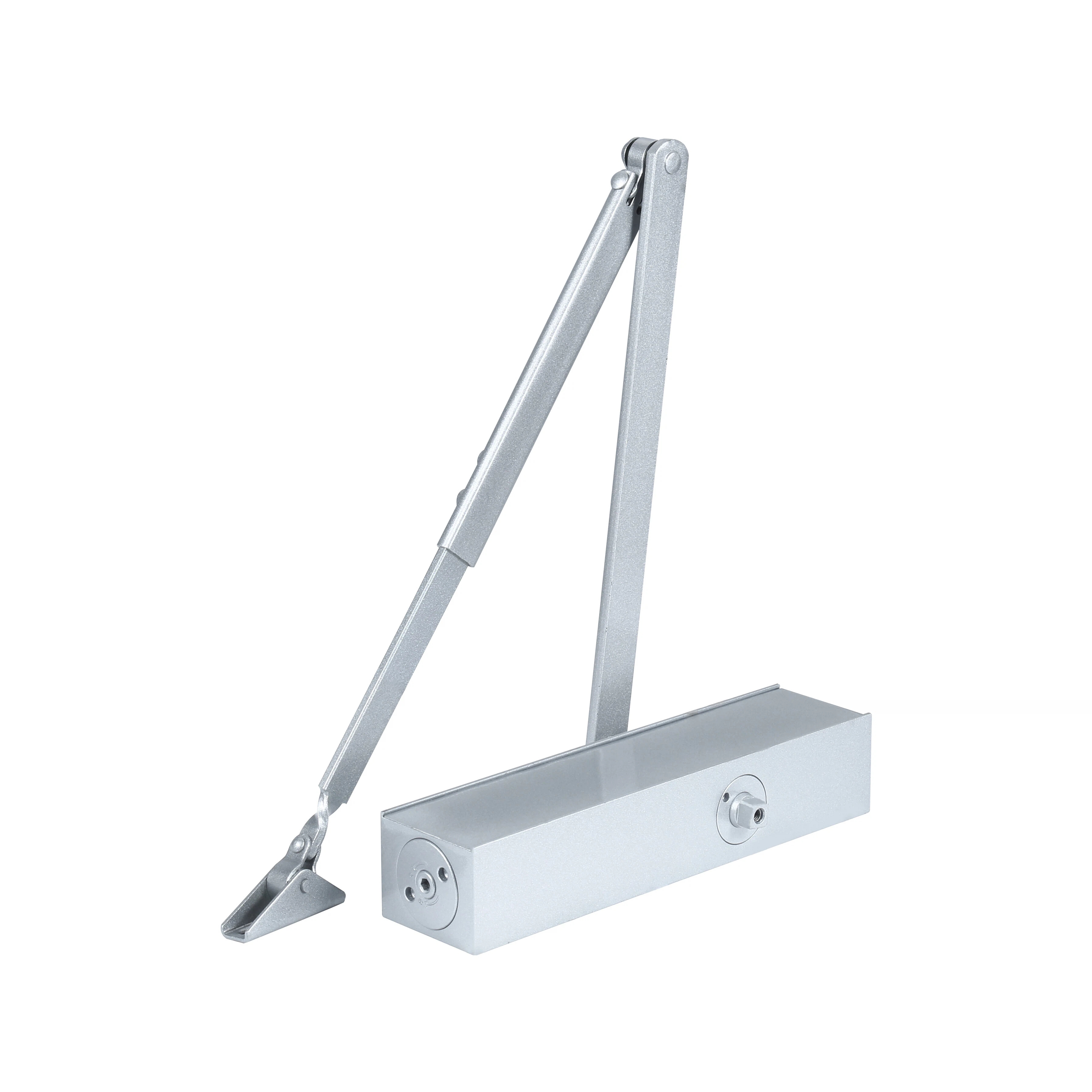 Architectural Door Closer | Dorma-Style Commercial Hydraulic Closer, Sleek Metallic Full Cover Quiet Soft Close for Modern Entryways, EN 2-6 Adjustable, 160x45mm, G89